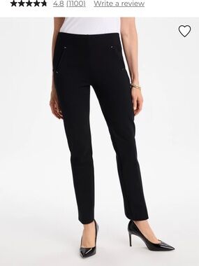 Chico's Black Straight-Leg Pull-On Pants
